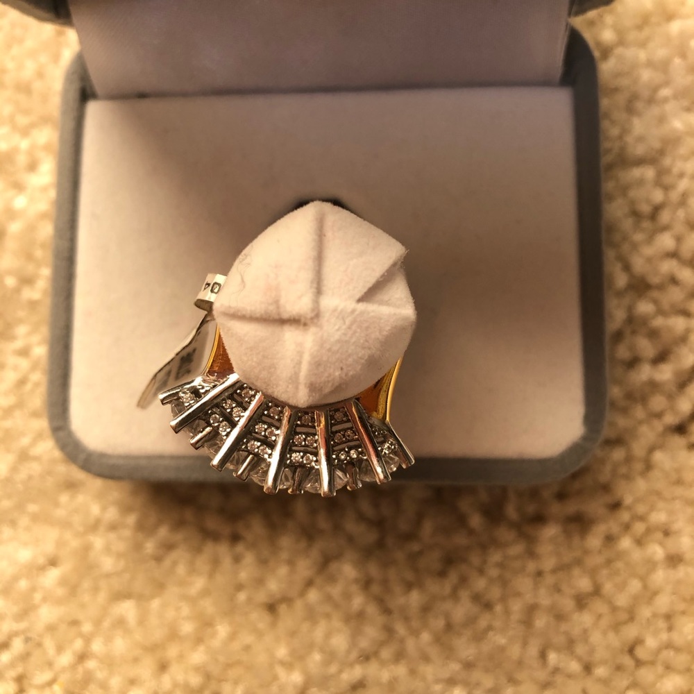 21 K Yellow & white Gold ring - Picture 2 of 7